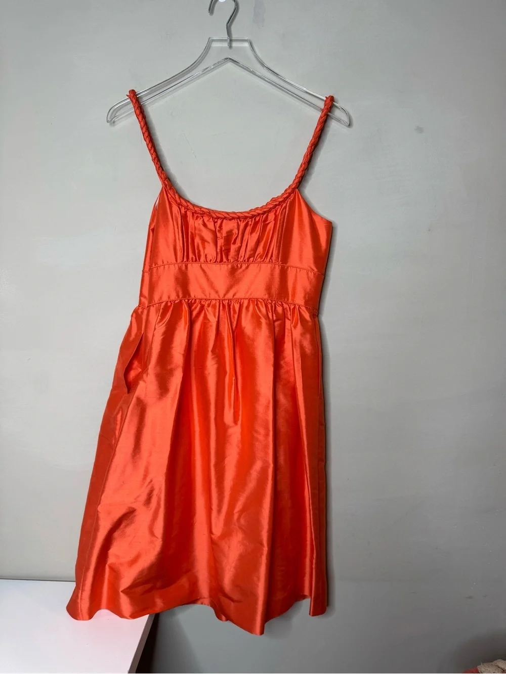 J.Crew Collection Orange Silk Cocktail Dress Size 8P